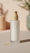 Smoothing peptide serum with glass bottle